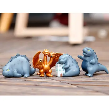 12pcs/Set Q Versija Godzilla: King of Monstrus, Paveikslas Veiksmų Anime Lėlės Modelis, Papuošalų, Žaislų, Figma Aklas dėžutę