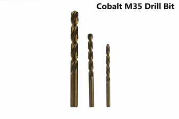 1pcs Jrealmer 5.1 mm iki 13mm Kobalto M35 HSS-co Plieno Twist Drill Bits staliaus darbai, Gręžimo Įrankiai, gręžimo nerūdijančio plieno