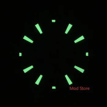 33mm Mėlyna/Juoda No Logo GMT Žiūrėti Ciferblatas Laikrodis Plokštė Nustatyti ETA2824 DG2813 Miyota Mov ' t Planetos Stiliaus Žiūrėti Žalios Šviesos