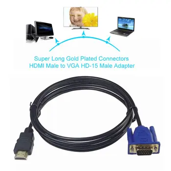 3m HDMI-suderinamas su VGA HD Converter Kabelis, Garso Kabelis USB Male Vaizdo Adapterio Laidą Veda HDTV PC Kompiuterio Monitoriaus, TV