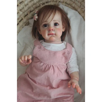 55cm Audinio Organas, Silikono Reborn Baby Girl Lėlės Maggie Vertus-išsami Tapybos Meno Lėlės Rankų darbo, Aukštos Kokybės Žaislai Mergaitėms