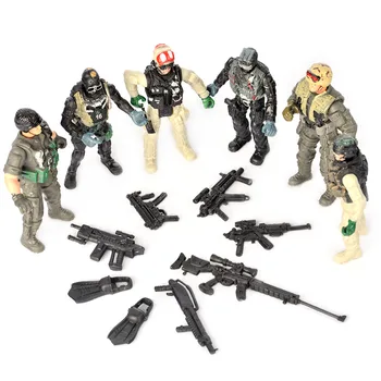 6 Karo Veiksmų Skaičiai Žaislai Berniukams, 3 6 8 Metų amžiaus Mini Kilnojamojo Karių, Counter-Strike Karinės Apsimesti Žaidimo Modelį, skirtą Vaikams