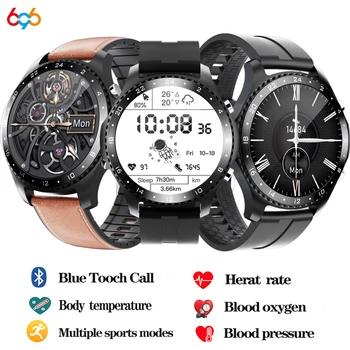 696 Fitness Tracker EKG PPG SPO2 Blue Tooth Skambinkite High-end Diržo Mados Smart Watch Verslo Vyrų MV60 Kūno Temperatūra Smartwatch