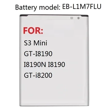Bateriją EB-L1M7FLU Samsung Galaxy S3 Mini S3Mini GT-I8190 I8190N I8190 GT-i8200 1500 mah