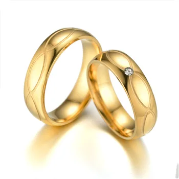 Bxzyrt 2021 Naujų Vestuvių Juostas, Žiedus Moterims, Vyrams, Aukso Spalvos Nerūdijančio Plieno 6mm Vestuvinis Žiedas Didmeninė Pora Žiedų
