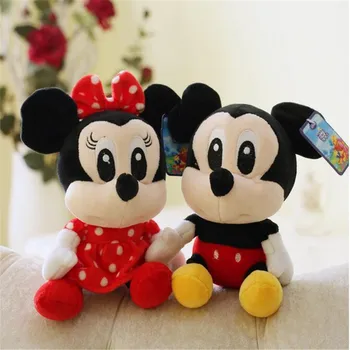 Disney Pliušas Žaislai, Minnie, Mickey Mouse Įdaryti Lėlės Gyvūnų 20 CM Mielas Dygsnio Vigny Lokys 