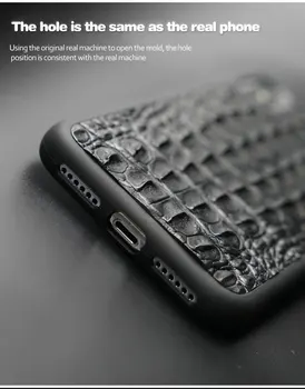 Fran-ml50 Prabanga natūralios Krokodilo odos, telefono dėklas skirtas Apple iPhone 7 8 Plus XS 12 11 Pro 12Pro MAX XR XS max atveju