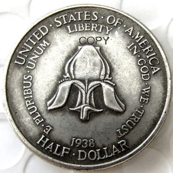 JAV 1938 New Rochelle Pusė Doleris Sidabro Padengtą Kopijuoti Monetos