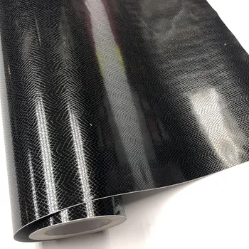 Juodos gyvatės odos Grūdų Tekstūros Vinilo Automobilių Wrap Lipdukas, Decal, Plėvelės, klijuojamas Lipdukas Interjero Automobilių Optikos Dangos