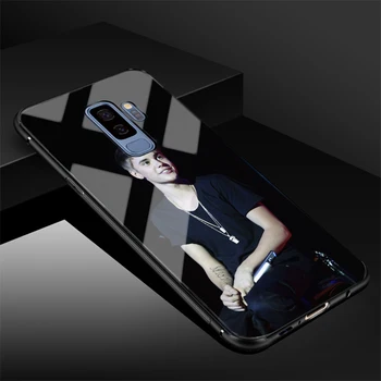 Justin Bieber Grūdintas Stiklas Telefono dėklas Samsung S20 S21 A11 S10 S10E S8 S9 Plus Lite Note20 Note10 Ultra Galinį Dangtelį
