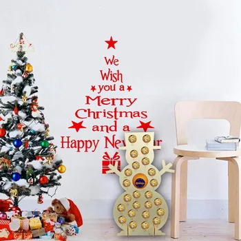 Kalėdų Mediniai Atgalinės Atskaitos Kalendorius Santa Claus Šokolado Stovėti Rėmo Saldainiai Turėtojas Kaimiškas Kalėdinė Dekoracija Namuose Navidad