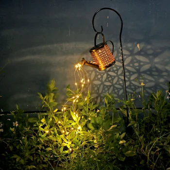 Lauko Saulės laistytuvas Ornamentu Lempos Sodo Meno, Šviesos, Apdailos Tuščiaviduriai-iš Geležies Dušo LED Žibintai String Sodo Dekoracijos