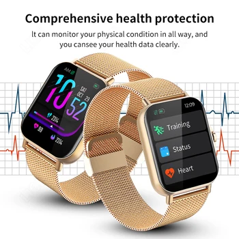 LIGE Moterų Smart Žiūrėti 1.69 Colių Full Touch Širdies ritmo Monitorius Fitness Tracker Apyrankę Ponios Smart Laikrodį Smartwatch Moterims