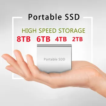 M. 2 SSD Mobiliojo Solid State Drive 2TB 1 TB kaupiklio Standųjį Diską, Kompiuteris Nešiojamas USB 3.0 Mobilių Standžiųjų Diskų, Kietojo Disko