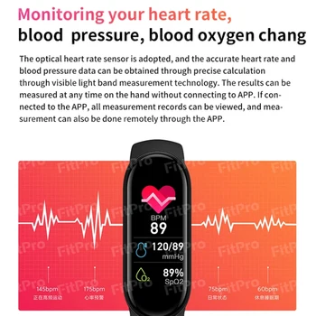 M6 Smart Watch Moterų, Vyrų Sporto Apyrankę Bluetooths Smart Juosta Širdies Ritmo Fitneso Stebėjimo Xiaomi 