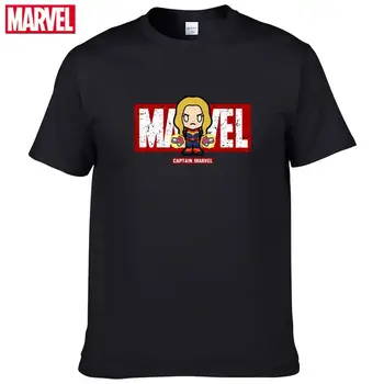Marvel Keršytojas Kapitonas Stebuklas T-shirt Patogus, Kvėpuojantis medvilnės Mados drabužiai paaugliams Vasaros marškinėliai vyras #138