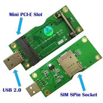 Mini PCI-E, USB Adapteris Su SIM 8Pin Kortelės Lizdo Kištuką Ir Žaisti WWAN/LTE Modulis Bitcoin Litecoin BTC Kasyba