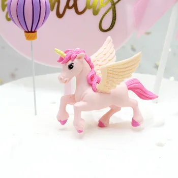 Miniatiūriniai Vaivorykštė Pyragas Apdaila Vienaragis Tortas Vėliavos Apdailos Pegasus Vienaragis Laimingas Gimtadienio Keksiukų Dekoravimo Vestuvių