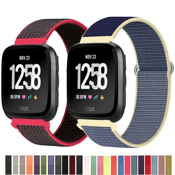 Nailono Kilpa Dirželis Fitbit Versa/Lite/Versa2 juosta Smart žiūrėti replacment Watchbands diržo Apyrankę Fitbit Versa 2 correa