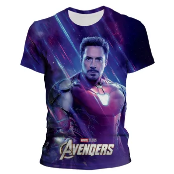 Naujas Marvel Keršytojas Filmą Geležinis Žmogus 3D Spausdinimo T Marškiniai Vyrams, Moterims, Vaikams, Vasaros Trumpos Rankovės Streetwear Viršūnės T-shirt Cool Tee