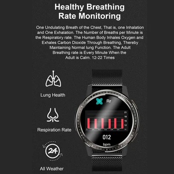 Naujas Smart Watch Tiesa, Kraujo Deguonies, EKG, Širdies ritmą, Kraujo Spaudimą, Temperatūrą, Kvėpavimo dažnį Bandymo Vyras Moteris Fitneso Smartwatch
