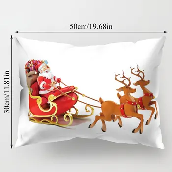 Pagalvės užvalkalą Pillowslip Dekoratyvinis Mielas Kalėdų Dekoro Mesti Pagalvės Apima Pagalvėlė Padengti 30*50 cm Kalėdų Santa Claus Elk