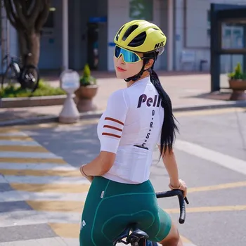 Pella Moterų Dviračių Džersio Poliesterio Audinio Ciclismo Dviračių Patogus tolimųjų reisų Jojimo Kvėpuojantis Dirželis Šortai Kostiumas