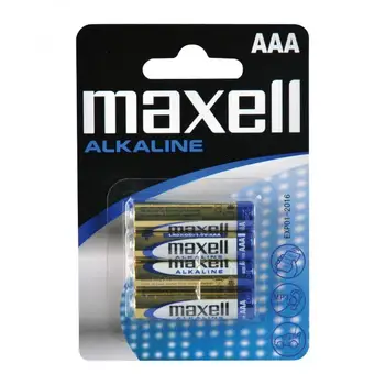 Pilas Maxell bateria originalus Alcalina Tipo AAA LR3 lt lizdinės plokštelės 4X Unidades