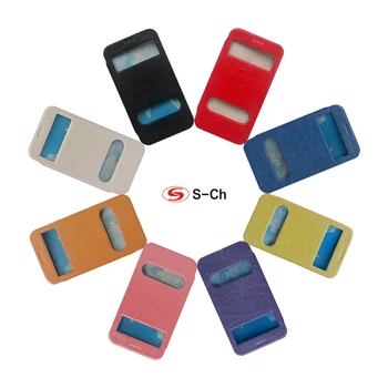 S-CH-Ultra Plonas Stovas Minkštos TPU+PU Odos telefonas Flip Case Cover For Samsung Galaxy S Duos S7562 Tendencija S7560 8 Spalva