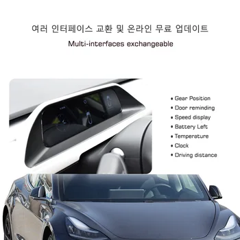 SATONIC Perfomance LCD Greičio Skydelis Pakeisti Dalys, Padangų Slėgio Monitorius Tesla Model 3 Y Spidometro Pavaros Temp