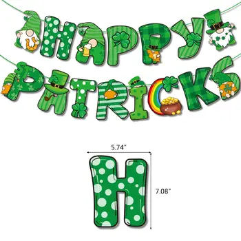 St. Patrick ' s Day Party Apdailos Nustatyti, Žalia Laimingas Patriko Reklama Keturių Lapų Dobilų Tortas Toppers Spausdintos Balionai Prekes