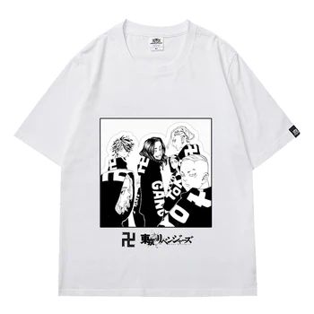 Tokijo Keršytojas Unisex marškinėliai Vasarą Naujas Japonų Anime T-shirt Vyrai Negabaritinių marškinėliai Streetwear Berniukų, Vyrų trumpomis Rankovėmis Viršūnes