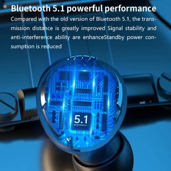 TWS Belaidžių Ausinių su Mikrofonu Bluetooth Ausinės HiFi Stereo Sporto laisvų Rankų įranga 3D Touch Kontrolės Ausinių Visiems Išmanųjį telefoną