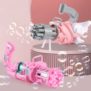 Ventiliatoriaus Burbulas Mašinos Elektros Gatling Bubble Gun Lauko Žaislus Vaikams Magija Vasaros Automatinė Burbulas Stick